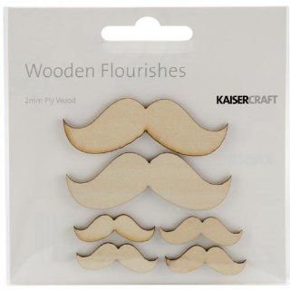 Kaisercraft   Flourishes   Die Cut Wood Pieces   Moustache: Toys & Games