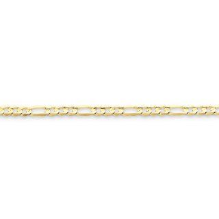 10k Yellow Gold 24in Light Figaro Necklace Chain. Metal Wt  9.22g Jewelry