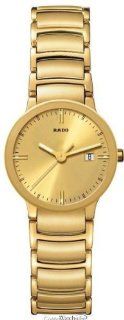 Rado R30528253 Watch Centrix Ladies   Gold Dial Stainless Steel Case Quartz Movement: Watches