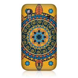 Head Case Designs Mustard Indian Monograms Hard Back Case Cover for Samsung Galaxy Ace S5830: Cell Phones & Accessories