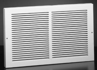 Hart & Cooley 657 Series 16" x 8" White Baseboard Return Air Grille #043654 (Fits a 16"W x 8"H Hole)   Heating Vents  