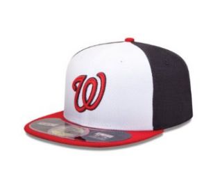 MLB Washington Nationals Batting Practice 59Fifty Baseball Cap, White/Red : Sports Fan Baseball Caps : Sports & Outdoors