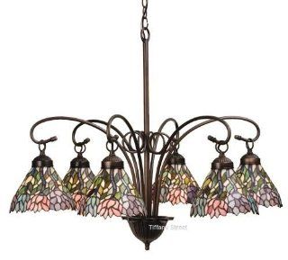 Wisteria Tiffany Stained Glass Chandelier Lighting Fixture 30 Inches W    