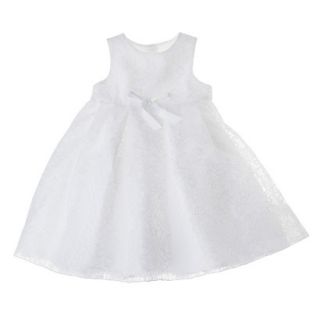 Tevolio Infant Toddler Girls Sleeveless Lace Overlay Dress   White 5T