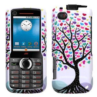 Design Hard Protector Skin Cover Cell Phone Case for Motorola i886 Sprint / Nextel   Love Tree: Cell Phones & Accessories