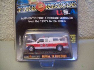 Racing Champions Fire & Rescue USA 1999 Ford F 350 Dallas TX Fire Dept.: Toys & Games