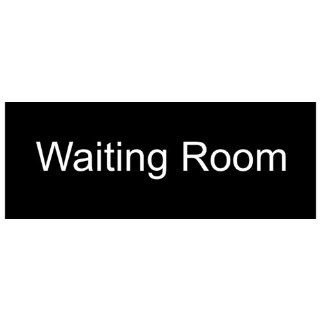 Waiting Room White on Black Engraved Sign EGRE 640 WHTonBLK Wayfinding : Business And Store Signs : Office Products