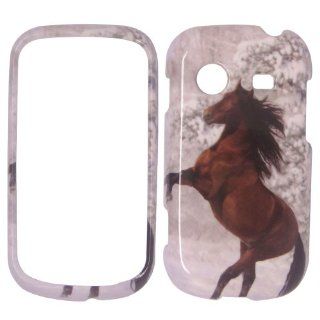 Samsung character R640   Beautiful Horse Snow and Tree Hard Plastic Cover,Case, Face cover, Protector Cell Phones & Accessories