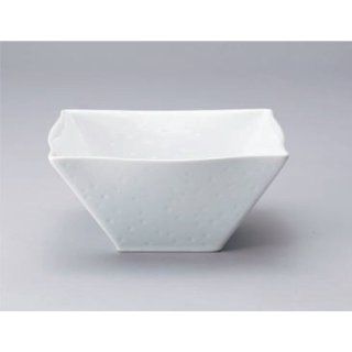soup cereal bowl kbu669 09 502 [5.83 x 5.83 x 2.68 inch] Japanese tabletop kitchen dish Delica RC wear white embossed square bowl M [14.8 x 14.8 x 6.8cm] China Tableware Restaurant Hotel restaurant business kbu669 09 502: Kitchen & Dining
