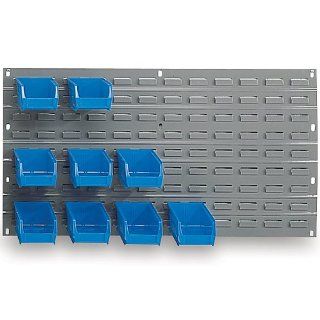 AKRO MILS Louvered Panel Wall Mount Rack   Beige: Open Home Storage Bins: Industrial & Scientific