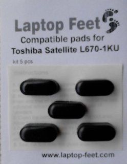 Laptop Rubber Feet for Toshiba Satelite L670 1ku Compatible Kit (5 Pcs Self Adhesive): Computers & Accessories