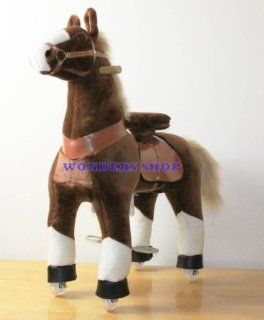 WONDERS SHOP USA Ponycycle Pony Cycle Ride On Horse No Need Battery No Electric Just Walking Horse BROWN   Size MEDIUM for Children 4 to 9 Years Old or Up to 90 Pounds: Toys & Games