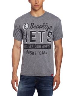 Sportiqe Men's Brooklyn Nets NBA Regulation T Shirt, Gray, Small: Clothing