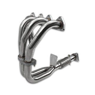 HDS HP97 NS, T 304 Stainless Steel Chrome Flex Exhaust Pipe Manifold Header 1.875" Inlet with Gaskets and Bolts: Automotive