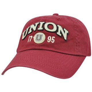 NCAA Union College 1795 Garment Washed Burgundy Sun Buckle Curved Bill Hat Cap : Sports Fan Baseball Caps : Sports & Outdoors