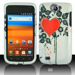 White Red Heart Hard Cover Case for Samsung Galaxy Exhibit 4G SGH T679: Cell Phones & Accessories