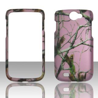 2D Pink Camo Tree Real Samsung Exhibit II 4G T679 / Galaxy Exhibit 4G / Galaxy W (i8150) Wonder T Mobile Hard Case Snap on Rubberized Touch Case Cover Protector: Cell Phones & Accessories