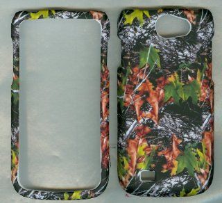 Samsung Exhibit II li 2 4G Galaxy W 4G SGH T679 T679M i8150 T MOBILE Phone CASE COVER SNAP ON HARD RUBBERIZED SNAP ON FACEPLATE PROTECTOR NEW CAMO MOSSY LEAVES: Cell Phones & Accessories