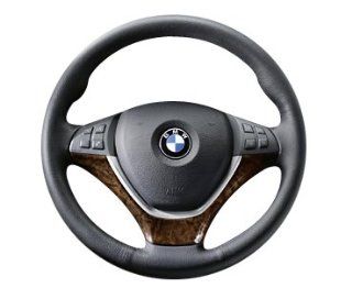 BMW 32 30 0 413 681 Wood Steering Wheel Cover   Burr Walnut Dark Automotive
