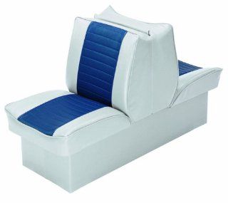 Wise Runabout Base Back to Back Lounge Seat, Grey/Navy, 8 Inch : Boat Seating : Sports & Outdoors