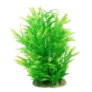 Artificial Plastic Grass Plant Decoration for Fish Tank, 8 Inch, Green : Aquarium Decor Plastic Plants : Pet Supplies