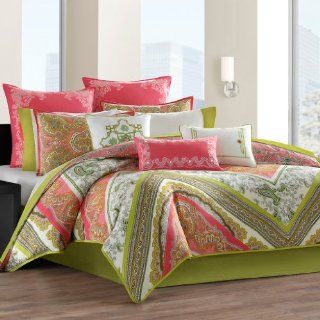Echo Gramercy Paisley Mini Comforter Set, Queen, Multi Color   Designer Living Comforters
