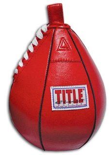 Title Red 6 x 9 inch Leather Classic Speed Bag : Speed Punching Bags : Sports & Outdoors