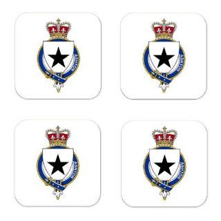 Ashton England Family Crest Square Coasters Coat of Arms Coasters   Set of 4  