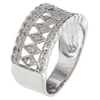 Designer Diamonds Sterling Silver Diamond Anniversary Ring