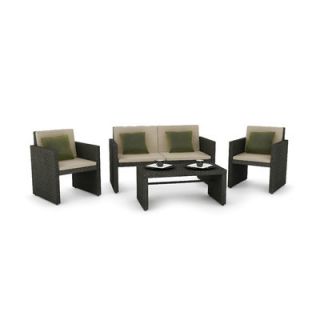 dCOR design Creekside 4 Piece Lounge Seating Group with Cushions