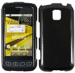 Carbon Fiber Hard Case Cover for LG Optimus M MS690 LG Optimus C: Cell Phones & Accessories