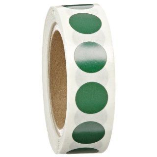 Aviditi DL690D Circle Inventory Color Coded Label, 1/2" Diameter, Green (Roll of 500): Industrial & Scientific