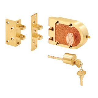 Prime Line Products SE 15361 Bronze Deadlock with Single Cylinder and Flat/Angle Strike   Door Dead Bolts  