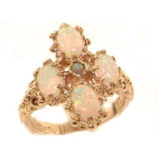 Heavy Weight Victorian Design Solid Rose 9K Gold Natural Very Fiery Opal Ring   Finger Sizes 5 to 12 Available: Jewelry