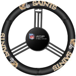 NFL New Orleans Saints Leather Steering Wheel Cover: Sports & Outdoors