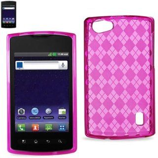 Reiko Premium Durable Polymer Protective Case for LG Optimus M   Retail Packaging   Pink: Cell Phones & Accessories
