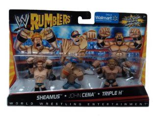 WWE Wrestling Rumblers Exclusive Mini Figure 3Pack Sheamus, John Cena Triple H: Toys & Games