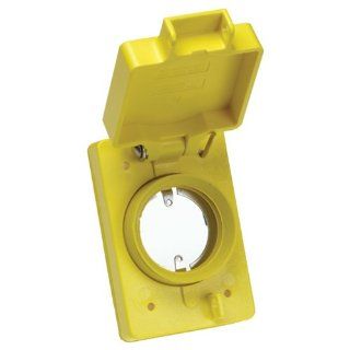 Woodhead 6702 Watertite Flip Lid Receptacle Replacement Cover, Single, Fits All 20A Locking 2 Hole Connector Inserts: Electrical Outlet Covers: Industrial & Scientific