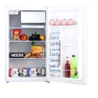 Midea HS 160R Compact Single Reversible Door Refrigerator with Freezer, 4.4 Cubic Feet, White: Appliances
