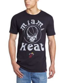Sportiqe Men's Grateful Dead Miami Heat Skull T Shirt, Black, Small: Clothing