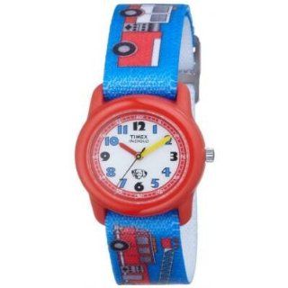 Timex T7B704 KidsQuartz Analog Fire Trucks Elastic Band Watch: Watches