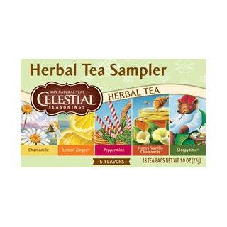 Celestial Seasonings Herb Tea Sampler, Variety Pack of 5 Flavors, 18 Count Tea Bags (Pack of 6) : Herbal Teas : Grocery & Gourmet Food