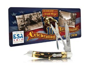 Schrade 707UHBSAT Uncle Henry Gambler Pocket Knife with Boy Scouts of America 100th Anniversary Collector's Tin: Home Improvement