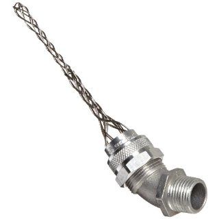 Woodhead 36312 Cable Strain Relief, Right Angle Female, Deluxe Cord Grip, Aluminum Body, Stainless Steel Mesh, 1/2" NPT Thread Size, .250 .375" Cable Diameter, F2 Form Size: Electrical Cables: Industrial & Scientific