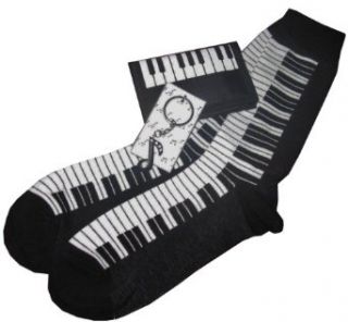 Mens Piano Keyboard Themed Gift Set: Wallet, Music Note Keychain, & Socks at  Mens Clothing store