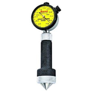 Starrett 689M 4Z Millimeter Reading Countersink Gauge With Yellow Dial, 100 Degree Angle, 14.2 19.8mm Range: Industrial & Scientific