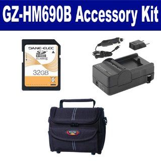 JVC GZ HM690B Camcorder Accessory Kit includes: ST80 Case, SDM 1550 Charger, SD32GB Memory Card : Digital Camera Accessory Kits : Camera & Photo