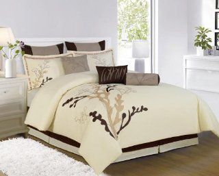 9 Piece Cal King Coffeeville Comforter Set   California King Bedding
