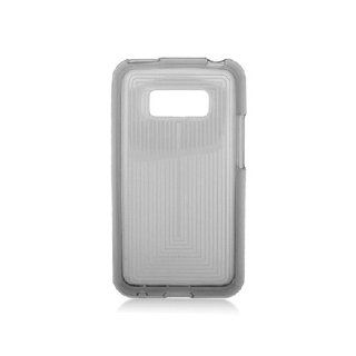 LG Optimus Elite LS696 Clear Hex Black Flex Transparent Cover Case: Cell Phones & Accessories