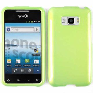 ACCESSORY HARD SHINY CASE COVER FOR LG OPTIMUS ELITE / OPTIMUS M+ LS 696 SOLID EMERALD GREEN: Cell Phones & Accessories